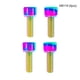 thumbnail image 4 of Eigraketly 4 piezas de fijación de freno de disco Blot componente modificado Universal aleación de titanio brazo de manivela tornillo reemplazos Ciclismo Vistoso M6x18 Eigraketly OD027339-06, 4 of 6