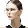 thumbnail image 2 of HAHDAXIA AISSWZBER Clear Aviator Glasses Lens Premium Classic Metal Frame Eyeglasses, 2 of 7