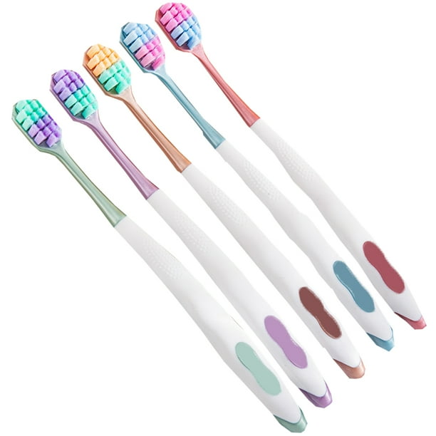 Cuidado bucal de tres lados, limpiador de lengua, cerdas suaves Summit+, agarre ergonómico, diseño innovador para una mejor salud bucal, paquete familiar para dientes y encías sensibles