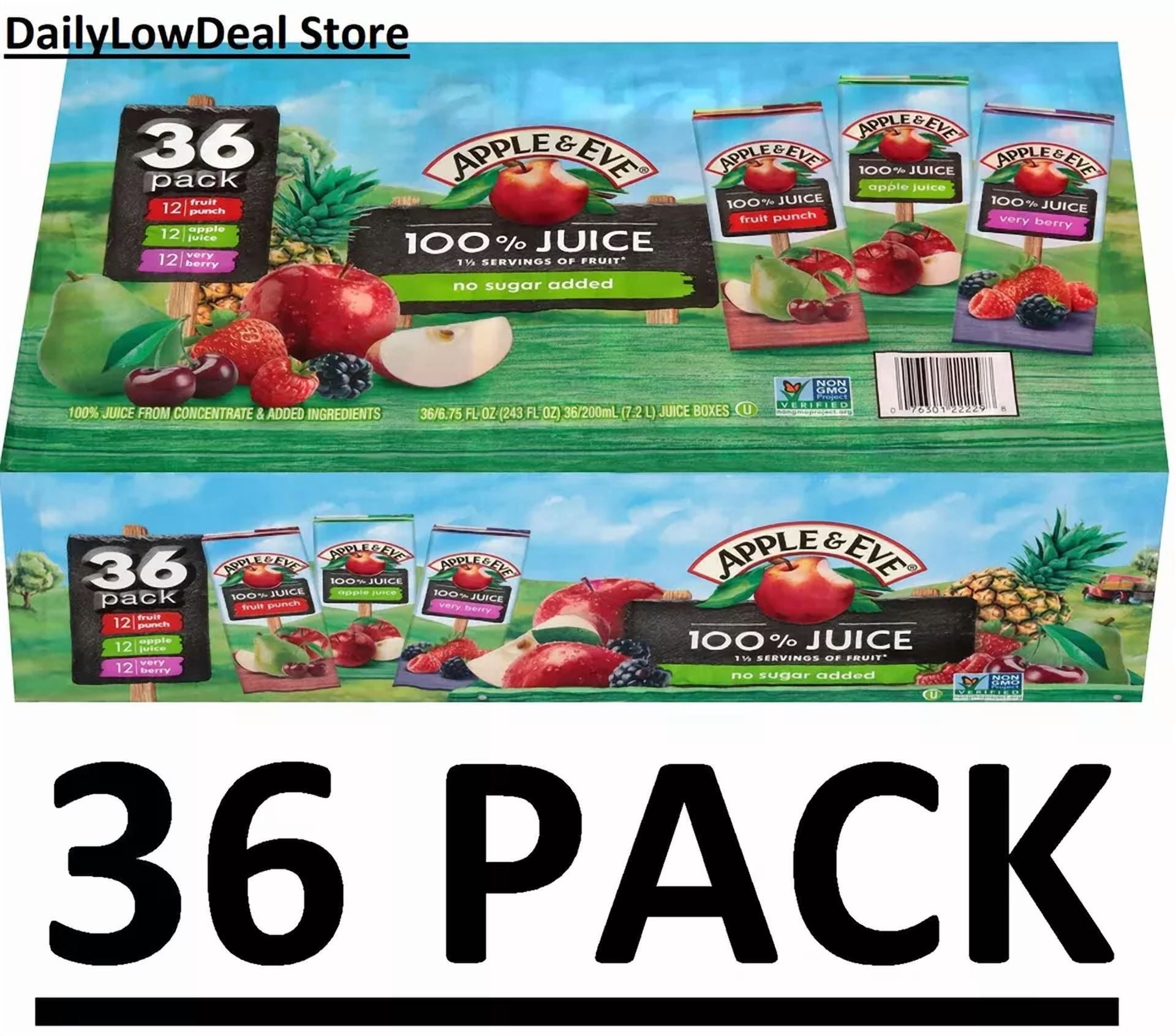 36 PACK - Apple & Eve 100% Juice Variety Pack 6.75 fl. oz.