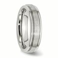 thumbnail image 4 of Stainless Steel 6mm Edge Wedding Band Ring Man  For Dad Mens  For Him, 4 of 9