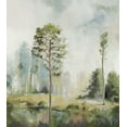 thumbnail image 2 of Pearce, Allison 20x22 White Modern Wood Framed Museum Art Print Titled - Tall Green Trees I, 2 of 4