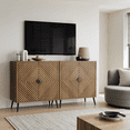 thumbnail image 2 of Smuxee Sideboard Storage Cabinet,Coffee Bar Cabinet with Two Doors & Adjustable Shelves for Living Room, 2 of 6