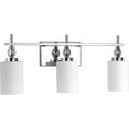 thumbnail image 4 of Status Collection Three-Light Polished Chrome Etched Linen Glass Coastal Bath Vanity Light, 4 of 7