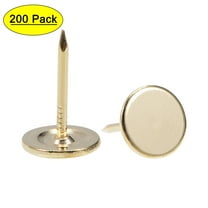 Uxcell 11mmx17mm Flat Head Furniture Nails Gold Tone Upholstery Nails Tacks 200 Pack