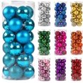 thumbnail image 1 of RBCKVXZ Bolas navideñas azul claro de 3 cm para árbol de Navidad, adornos irrompibles para colgar en fiestas, cumpleaños, bodas, liquidación (juego de 24 unidades), 1 of 8