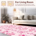 thumbnail image 2 of ODIKA 2'x3' Machine Washable Non-Slip Area Rug, Elegant Pink Petal Motif with Whimsical Touch High Traffic Rug with Pad, Pink, 372491, 2 of 8
