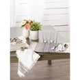 thumbnail image 3 of DII 6-piece Modern Cotton Fringed Stripe Tabletoppers in Black and White, 3 of 6