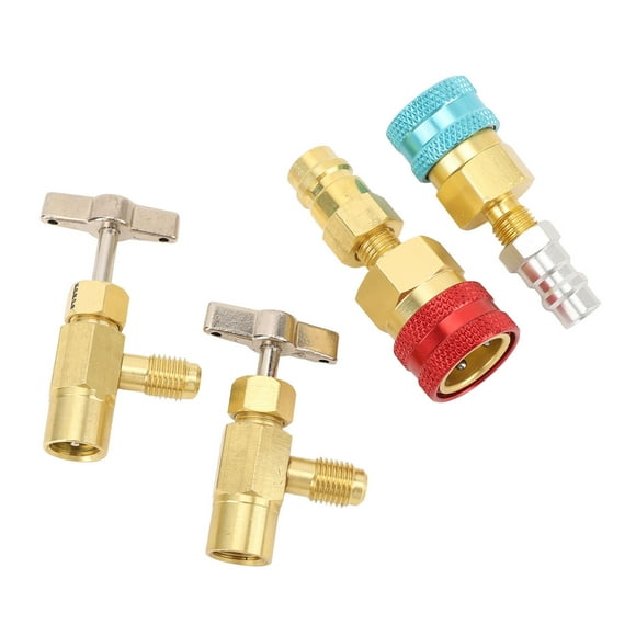 R1234YF Quick Couplers Kit, R1234yf To R134a Adapter Precise Erosion Resistant for Car Conditioner AC Charging