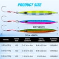 thumbnail image 5 of New pattern Goture Glow Slow Pitch Jigs , Double Assist Hook Fishing Jig Lead Saltwater Jigging Lures for Tuna, Dogtooth Tuna, Yellowtail, Kingfish, Bluefin-3Weights(80g/100g/150g) &3Colors, 5 of 7
