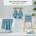 thumbnail image 3 of Beartech 4 Pack Bath Towel Set 35"x70", Oversized Bathroom Towel Soft Plush Bath Sheet 600GSM Microfibers Extra Large & Less Lint Towels Highly Absorbent Quick Dry Towels Hotel Shower Towel, 3 of 6