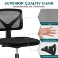 thumbnail image 3 of Silla de Oficina Ergonómica DUMOS sin Brazos con Malla Giratoria Negra, 3 of 8