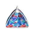thumbnail image 3 of Lsque Bright Flowers Printed Long Tissue Box Cover Holder, Facial Paper Organizer Dispenser,Triangle with Bottom Belt, PVC Leather Decorative Organizer, 3 of 9