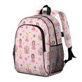 thumbnail image 2 of Princess and Star Pink Pattern Backpack for School, Cute School Bag with Adjustable Shoulder Straps and Padded Back, 15"x11.42"x5.5", 2 of 3