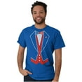 thumbnail image 3 of Patriotic American Flag Print Tuxedo Men's Graphic T Shirt Tees Brisco Brands M, 3 of 6