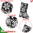 thumbnail image 5 of Christmas Stockings,Black Christmas Snowflake Pattern Stockings Christmas,14.8'' Xmas Stockings,Christmas Party Favors,Christmas Party Decorations,Christmas Stockings Personalized, 5 of 5