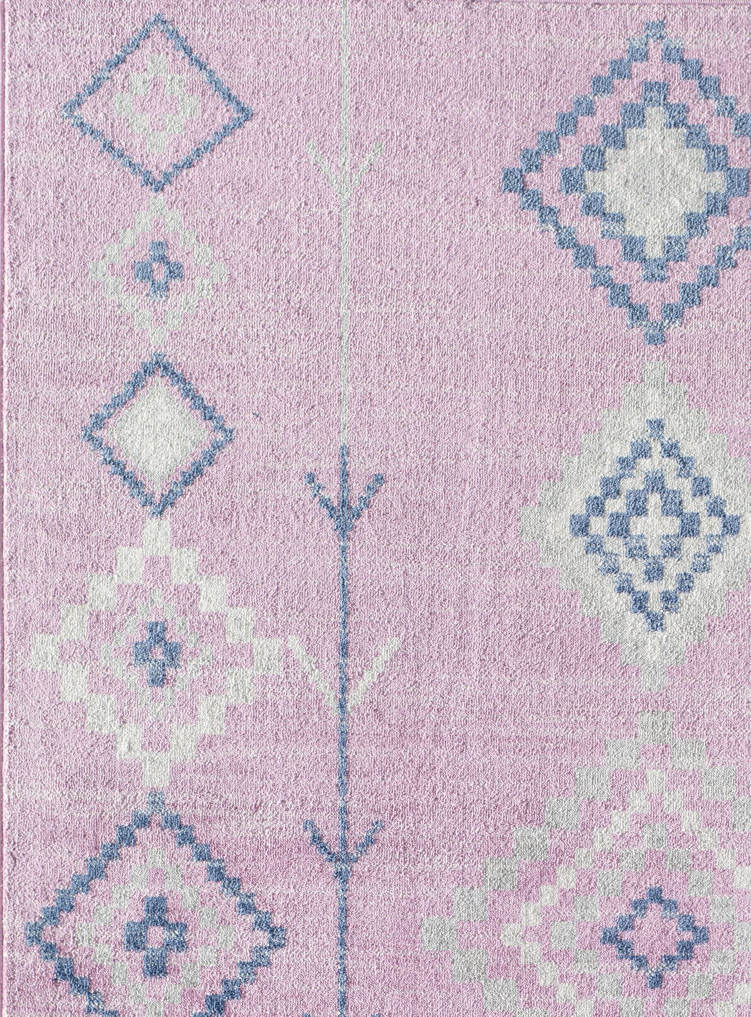 Soleil BR15C Native Pink Tribal Moroccan pink Area Rug, 8'9"x12'
