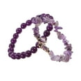 thumbnail image 2 of Pulsera de cuentas de piedra natural para mujer, 2 unidades, con dije de mariposa, 2 of 7