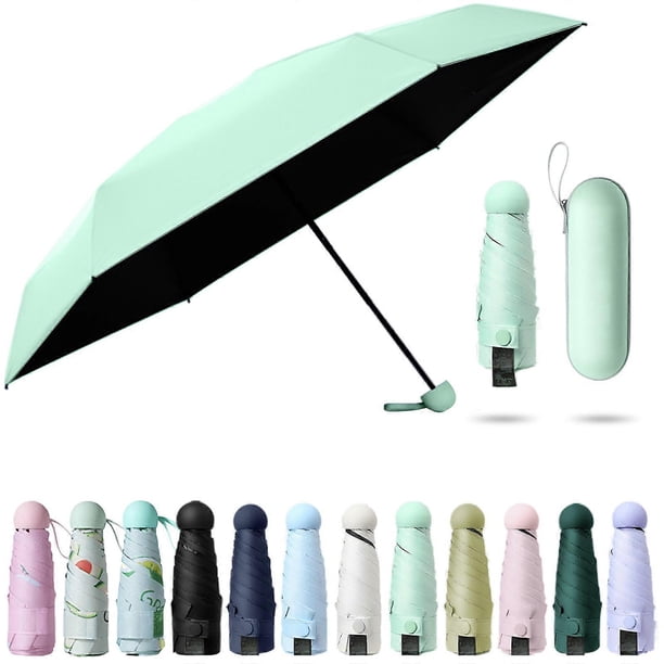 Sun Umbrella Folded Ultra-light Six-bone With Box Sun Protection UV Protection Sun Shade Sunshine Rain Dual Purpose Great for Travel Girls and Women