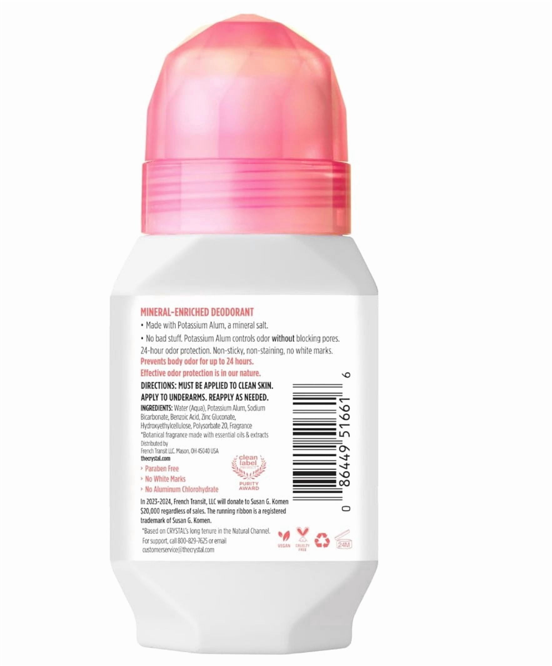 Crystal Déodorant roll-on Body - Noix de coco et vanille - 66 ml