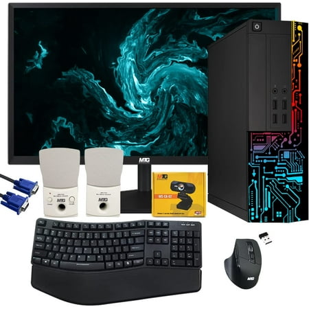 Computer Desktop PC  Intel Core i7  TechMagnet Siwa 3  8GB RAM  500 GB HDD  27 Inch 165Hz Gaming Monitor  MTG Wireless Ergonomic Keyboard Mouse  Speaker  Webcam  WiFi  Windows 10 Pro (Renewed)