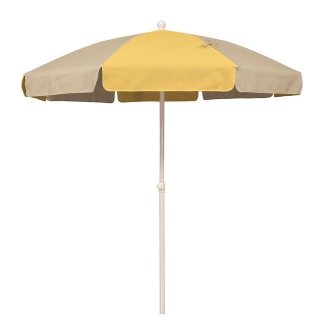 SimplyShade SSUB865KIT-P040-P060 Tahiti 6.5 ft. Polyester Beach Umbrella with Fiberglass Ribs Lemon