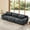 Gray, variant on 3-seat 114''Soft and Fluffy Plush Fabric,Modular Sectional Sofa Couches,Ergonomic Design with Ottoman and Throw Pillows,Full-compression Vacuum Packaging Buckle Connection for Home Theater(Chocolate)