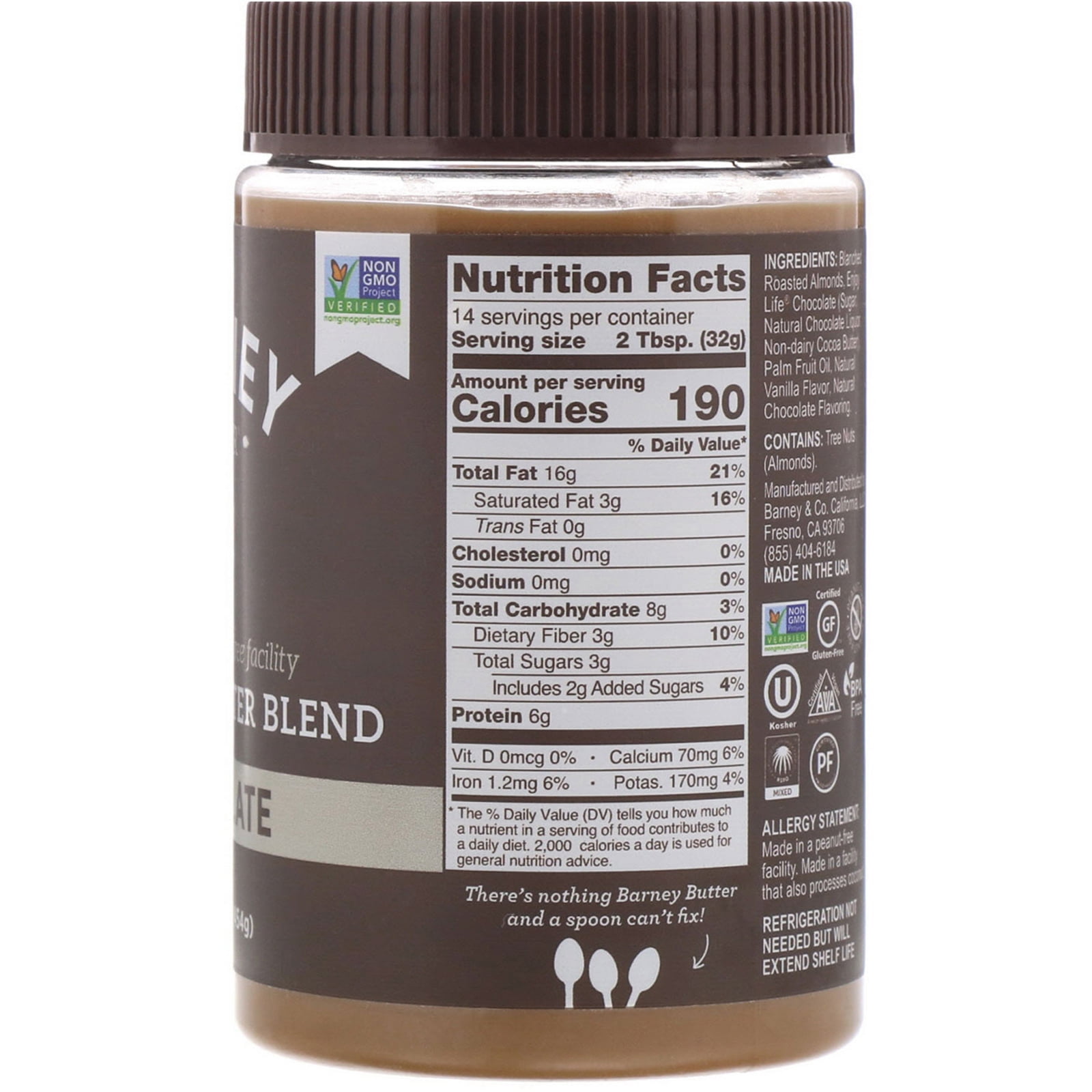 Barney Butter Skin-Free Almond Butter Blend Chocolate, 16 oz