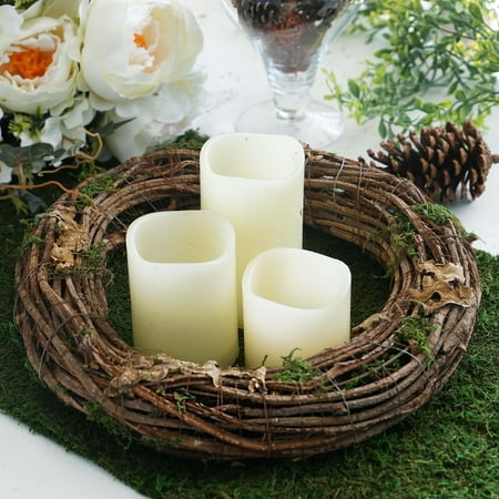 Natural Twig Heart - Efavormart 2 Pack | Natural Twig Preserved Moss Wreaths Bird Nest For Wedding Decoration