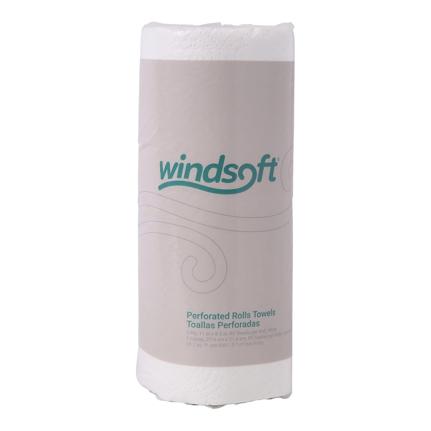 Windsoft Paper Towels, Bulk Pack of 30 Rolls, 85 Sheets Per Roll, Individually Wrapped, 2-Ply White Kitchen Towels, Embossed and For Enhanced Absorbency