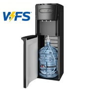 Manastin Bottom Loading Water Dispenser for 3 or 5 Gallons, 3 Temperatures (Cold/Hot/Warm) with Child Lock, Display Light, for Apartments, Schools, Companies, Black