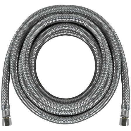 Certified Appliance Accessories LM180SS Braided Stainless Steel Ice Maker Connector, 15ft
