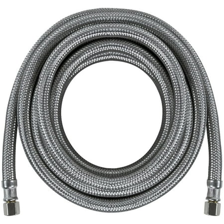 Certified Appliance Accessories LM180SS Braided Stainless Steel Ice Maker Connector, 15ft