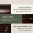 thumbnail image 4 of Open Box Maven Lane Pullman High-Back Swivel Bar Stool, Dark Walnut, Bar Height, 4 of 6