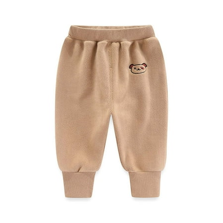

Ovbmpzd Winter Boys Pants Bronze Tapered Animal Elastic Waist Thickened Sweatpants Jeans for Kids Toddler Girls Months