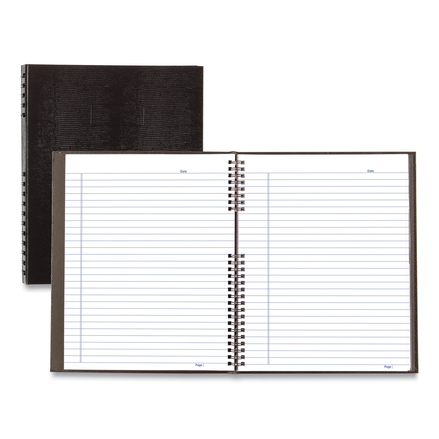 NotePro Notebook, 1-Subject, Medium/College Rule, Black Cover, (75) 11 x 8.5 Sheets
