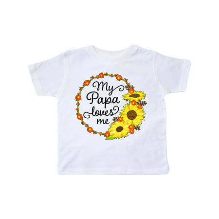 

Inktastic My Papa Loves Me with Sunflower Wreath Gift Toddler Boy or Toddler Girl T-Shirt