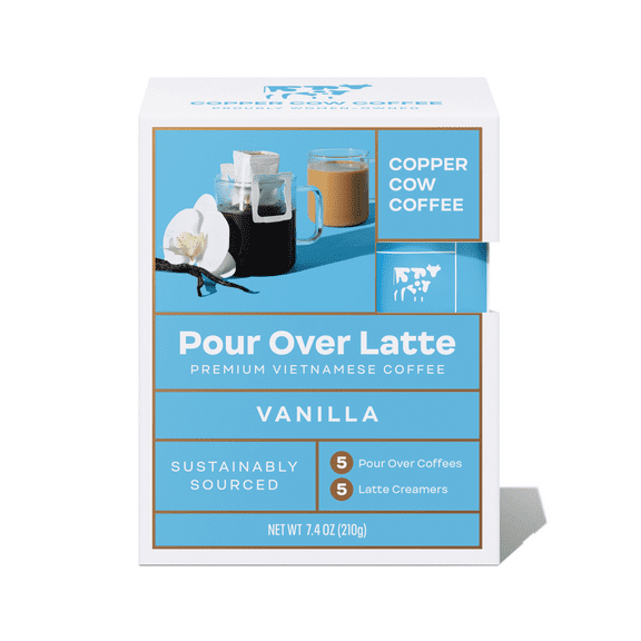 Copper Cow Pourover Vanilla Latte, 7.4 Oz