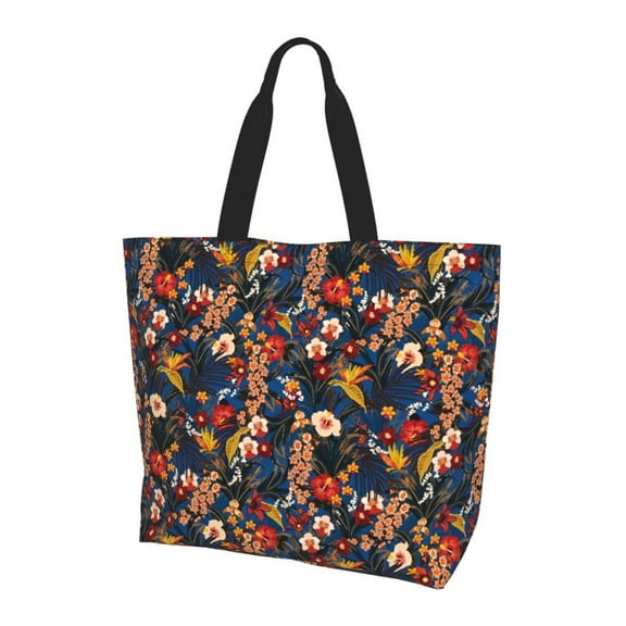Yiaed Vintage Floral Print Handbag for Women Tote Purse Shoulder Bag Large Fashion Hobo Purse Handbag Shopping Tote