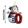 thumbnail image 6 of 1Pc 26 Letters Snowman Ornaments,Snowman Christmas Ornaments, Christmas Letter Ornaments,Cute Flat Christmas Tree Letter Decoration Personalized Hanging Pendant, Indoor Diy Hanging Xmas Ornament, 6 of 6