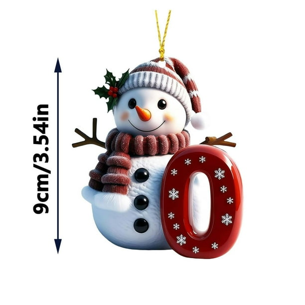 Adornos navideños personalizados con letras 2025 | Colgante acrílico para decorar el árbol | Adornos navideños personalizables para la decoración del hogar