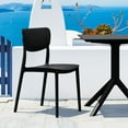 thumbnail image 2 of Compamia Lucy 3 Piece Outdoor Bistro Set with 24 inch Square Table Top Black, 2 of 8