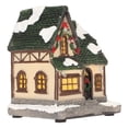 thumbnail image 1 of Christmas Village Houses, Resin Christmas Snow Scene Village House With LED Lights, Battery Operated Light Up Scene Christmas Decorations Desktop Ornament For Holiday Party Decor, 1 of 8