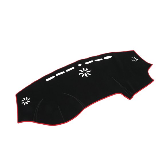 Unique Bargains Dash Cover Interior Non-Slip Dashboard Carpet Mat Pad for Chrysler 300c 2011-2017 Polyester Black Red