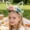 White, variant on Msgweeeg Headbands Easter Decorations Easter Wreath Headband Bunny Ear Headband forest Style Floral Headband Artificial Flower Hair Accessory.