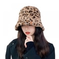 thumbnail image 5 of Retro Fisherman Hat Leopard Print Bucket Hat Autumn And Winter Thick Warm Hat, 5 of 5