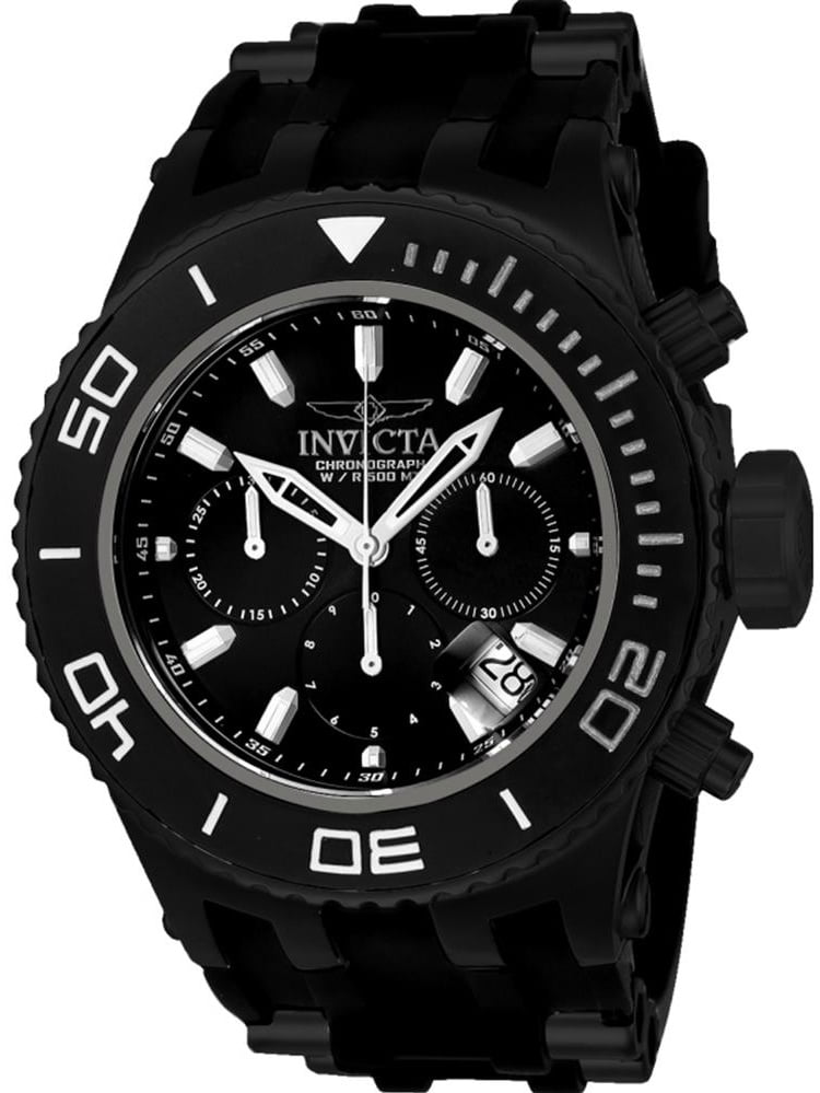 Invicta - Invicta Men's Subaqua Black Silicone Band Steel Case Flame ...