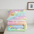 thumbnail image 2 of Rainbow Cat King Bedding Sets For Girls,Kids Cute Cat Comforter Set Teen Pastel Gradient Glitter Stars Cat Bed Comforter Sets Cartoon Animal Kitten Paw Quilt 2 Pillow Cases Colorful, 2 of 7