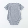 thumbnail image 4 of Odeerbi Toddler Boys Girls Clothes Baby Jumpsuit Romper Toddler Short Sleeve Letter Print T-Shirt Jumpsuit Gray 18-24 Months, 4 of 4