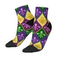 thumbnail image 2 of Bingfone Mardi Gras4 Design Patterned Men'S Women'S Casual Cotton Socks, 2 of 9